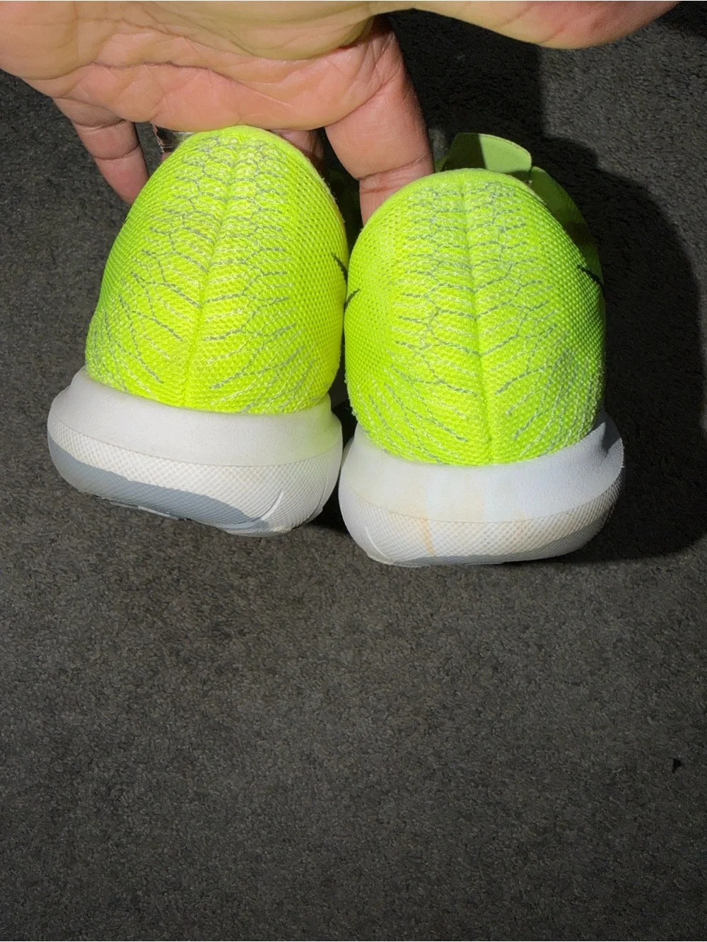 Nike Bright Yellow Mesh Lace-Up Running Sneakers